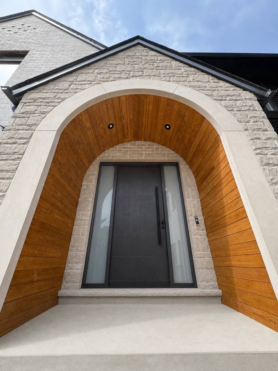 Exterior entryway carpentry by Dammad Construction